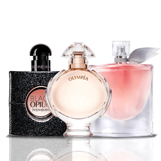 Conjunto de 3 Perfumes | Black Opium + Olympea + La Vie Est Belle 100 ml